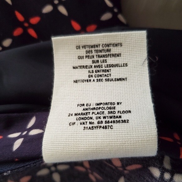 Anthropologie Cartonnier Wide Leg Star Flower Print Palazzo Pants 14 NWT - Picture 12 of 12